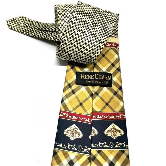 Rene Chagal Handmade Vintage Men’s Necktie - Picture 1 of 12